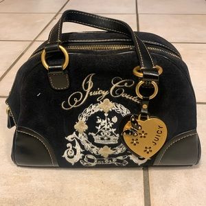 Juicy Couture Purse - Black Suede - 10.5 x 4.5 x 7
